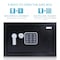 Serenelife Premium Steel Digital Safe Box - 9.1 in x 6.7 in x 6.7 in, Black SLSFE12 - alternate 2